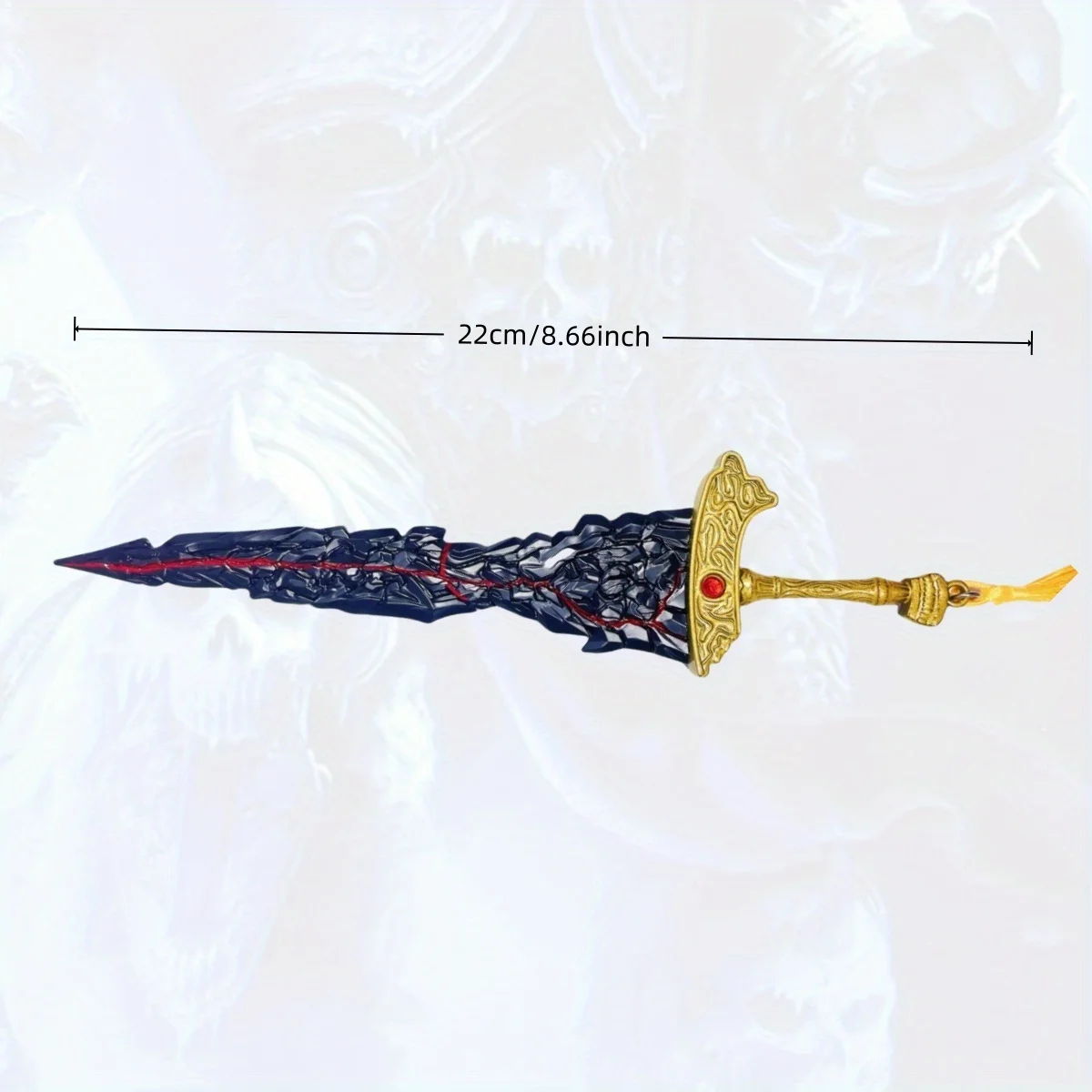 Épée Katana en métal à lame noire de Elden Maliketh, 8.6 pouces, sabre de samouraï Original, couteau Ninja Katana, accessoires de Cosplay, jouet accessoire