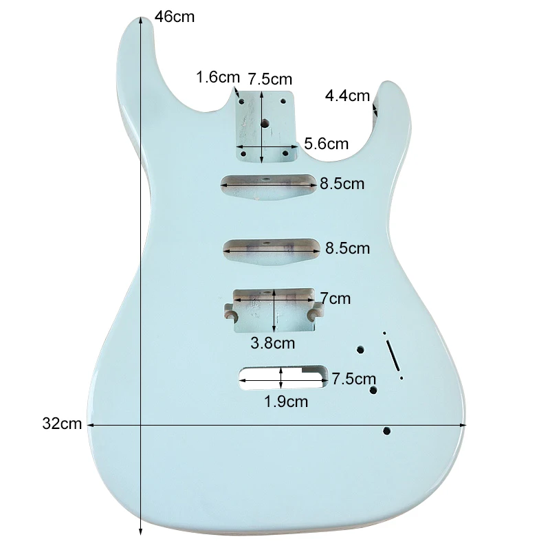 New Arrival Electric Guitar Body Poplar Wood Guitar Barrel Pink & Green DIY Body for Electric Guitarra