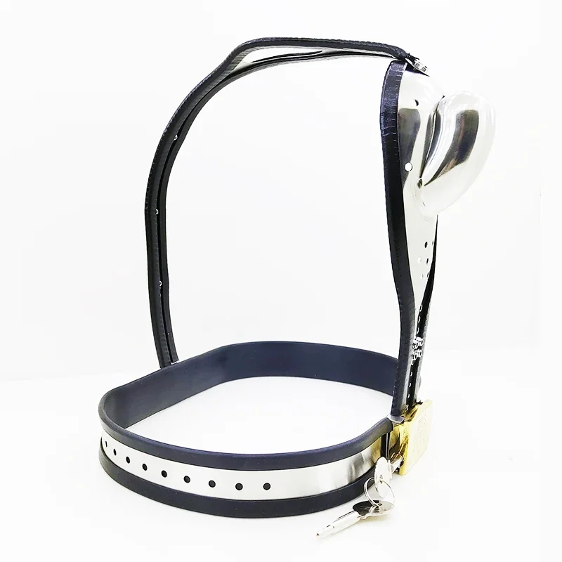 Male Chastity Belt Stainless Steel Chastity Cage With Removable Anal Bead Plug Slave Lockable Penis Restraint Device Adult Game