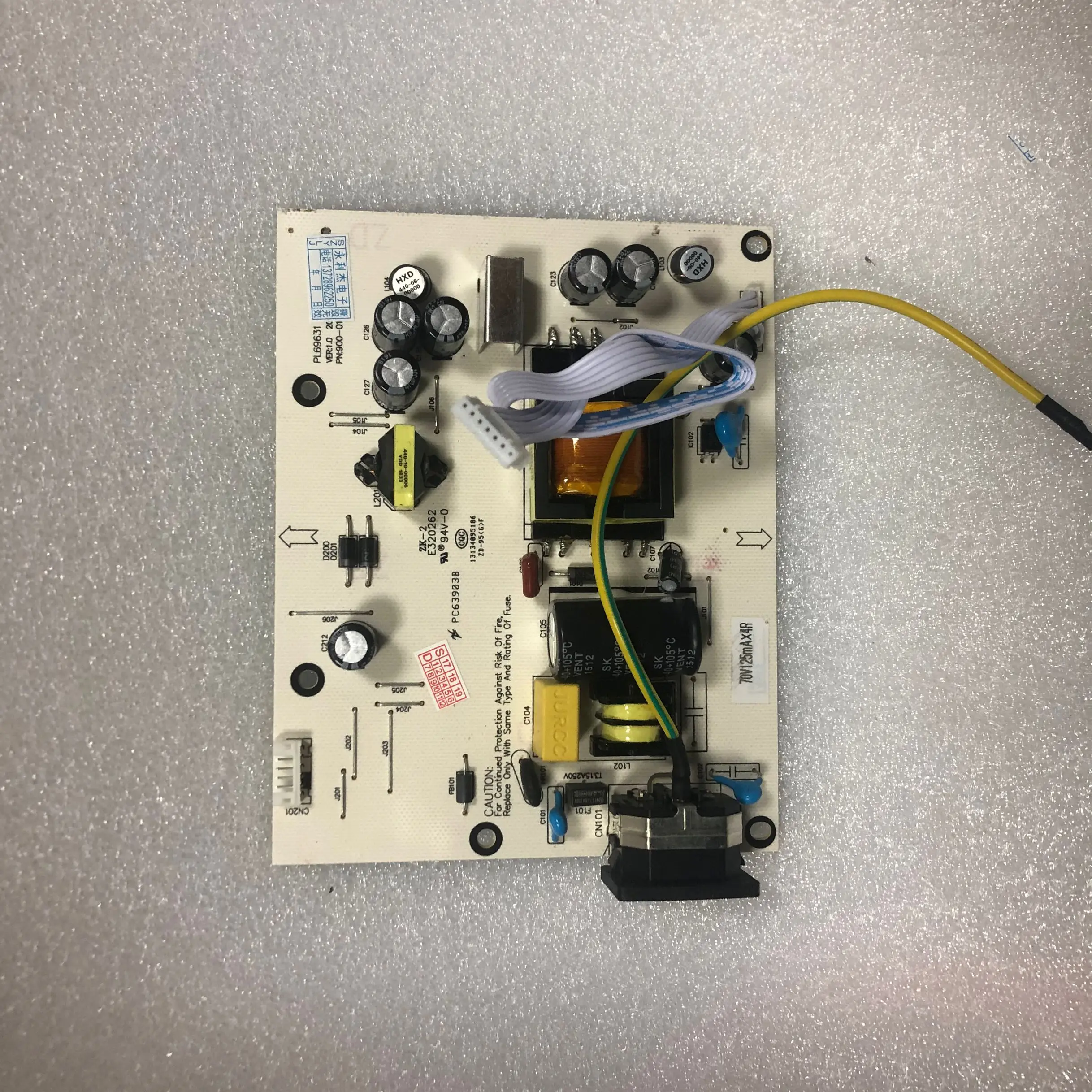 Placa do poder para o original m280wg + m2785e, pl69631 pn: 900-01-00219 /900-01-00204