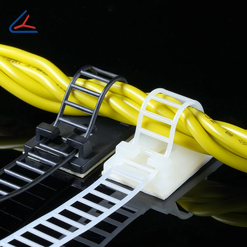 Adjustable Adhesive Cable Ties Cable Clips Wire Strap Cord Clamp for Cable Management at Home and Office  Nylon Zip Ties