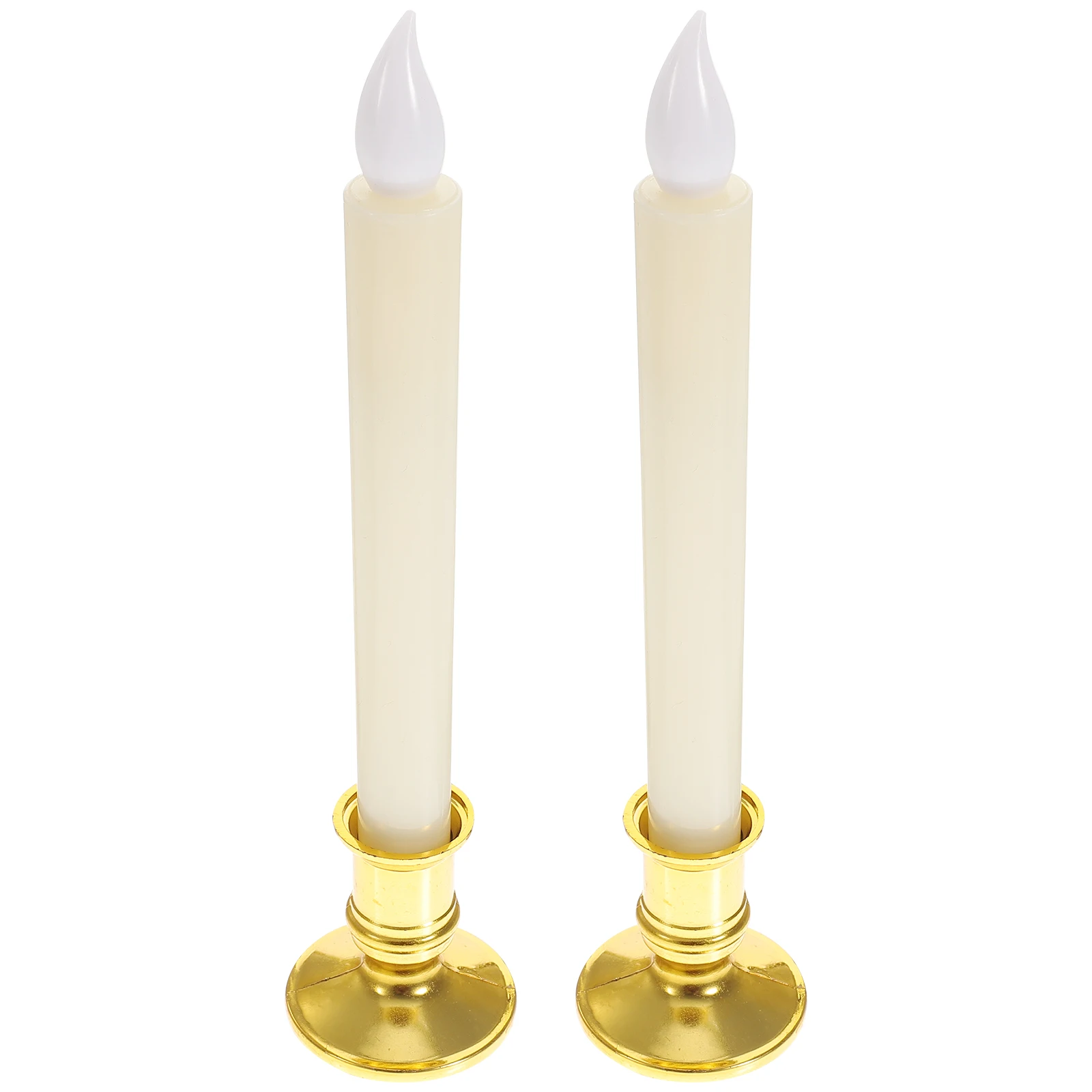 

2pcs LED Electronic Candles Realistic Appearance Home Wedding Xmas Safe Material Energy Saving LED Lighting