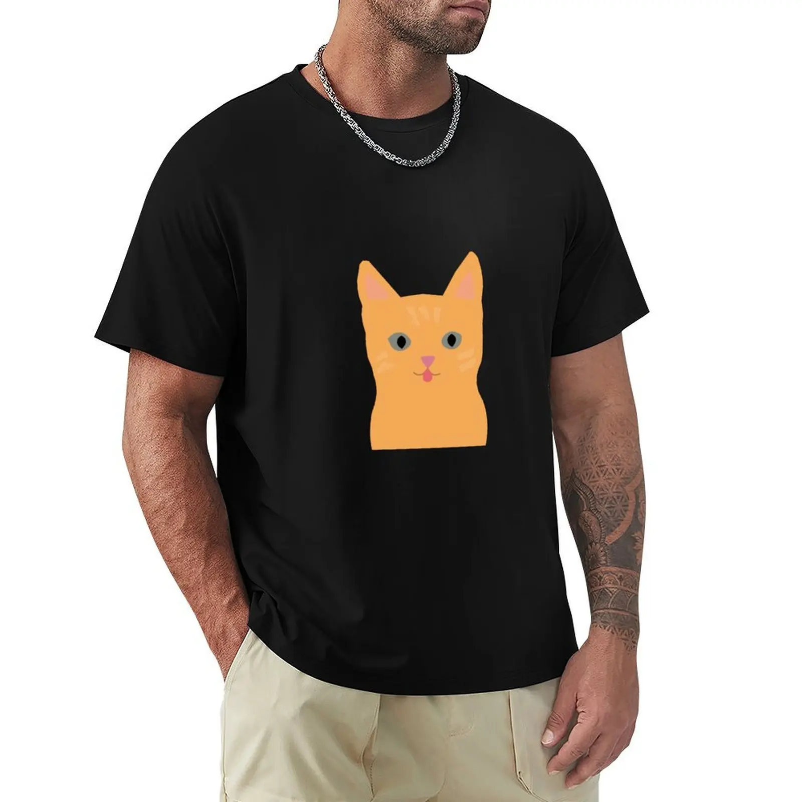 

Orange Tabby Cat T-Shirt oversized graphic tee vintage anime shirt shirts men graphic