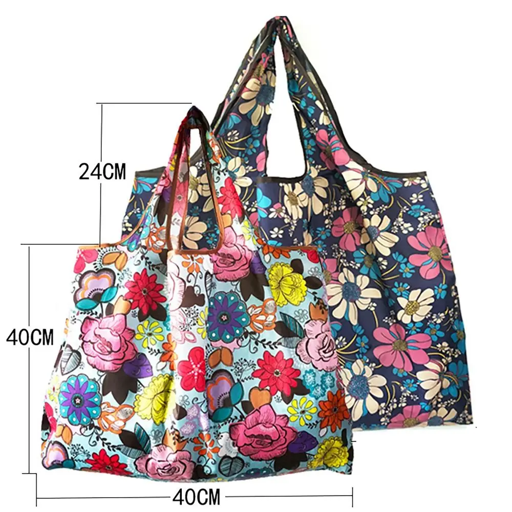 Heavy Duty Shopping Bag Foldable Large Capacity Eco-Friendly Tote Pouch Recycle Bag Groceries