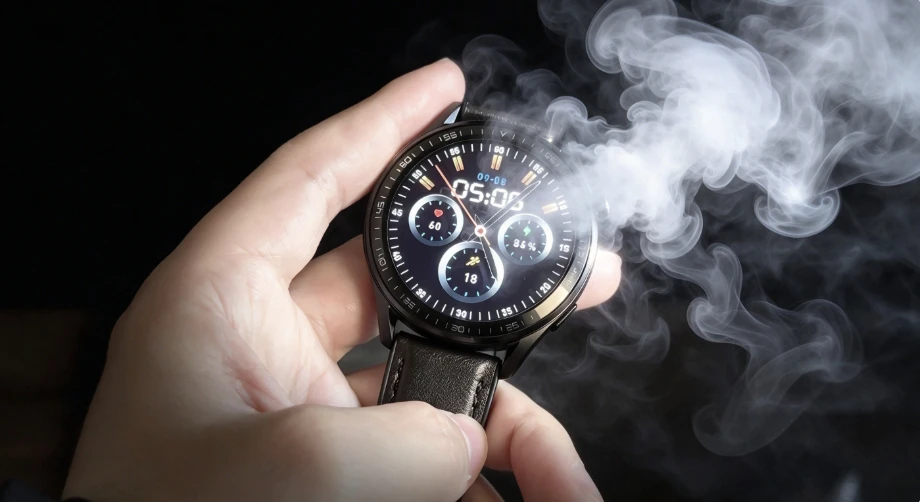 Deluxe Smoke Smartwatch Black Visual Smoke Effect Magic Gimmick for Professional Magicians Stage Magic Tricks Magia Props