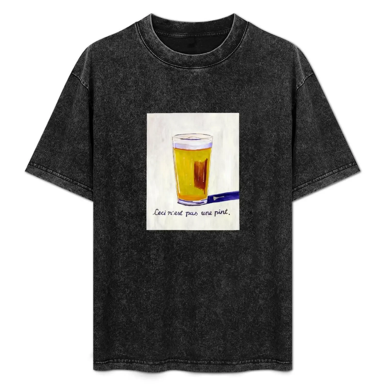 

Ceci n’est pas une Pint T-Shirt custom t shirt luxury t-shirt summer 2025 quick-drying black t shirts for men