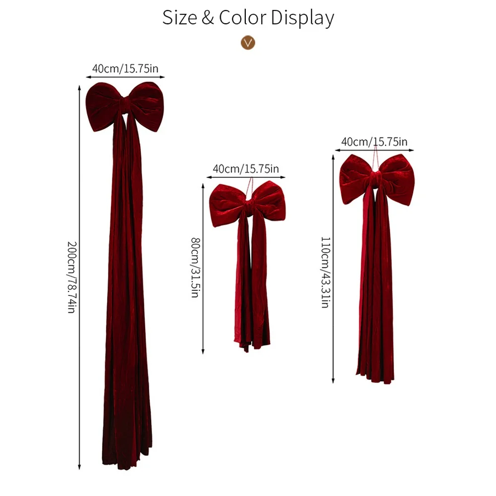 

Для подвешивания праздничной елки с большим классическим орнаментом в виде банта из ткани для сезонного использования и демонстрации