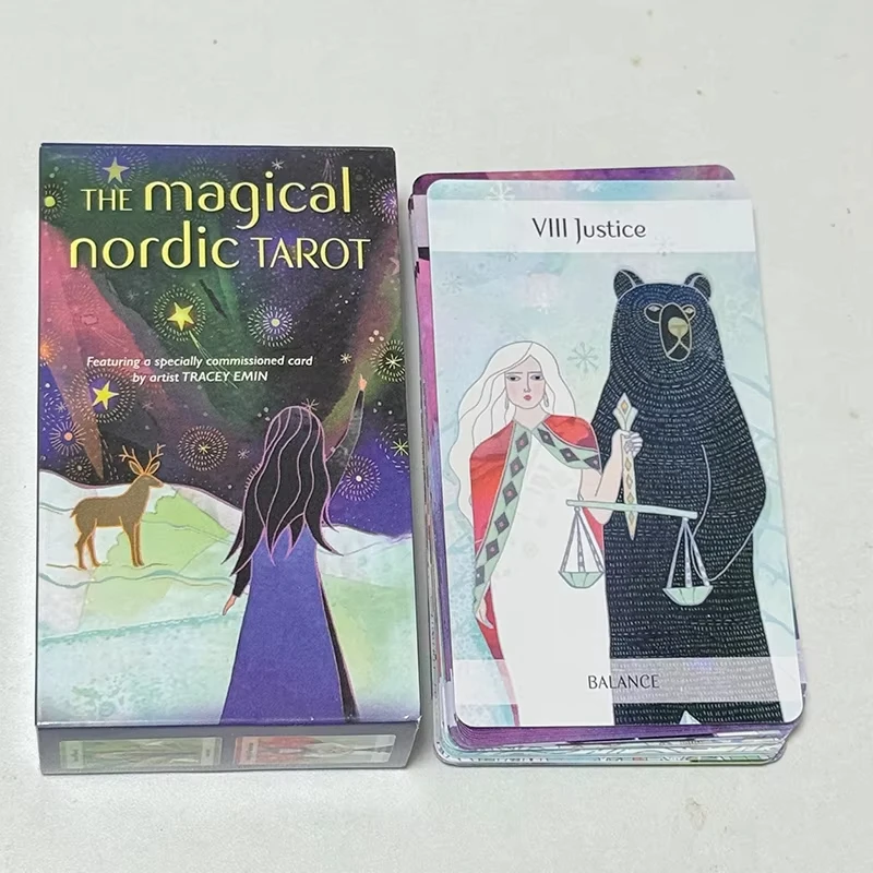 

The Magical Nordic Tarot Cards 10*6.3cm A 79 Deck Inspired By Old Nordic Myths and Folklore Divination Game Cards