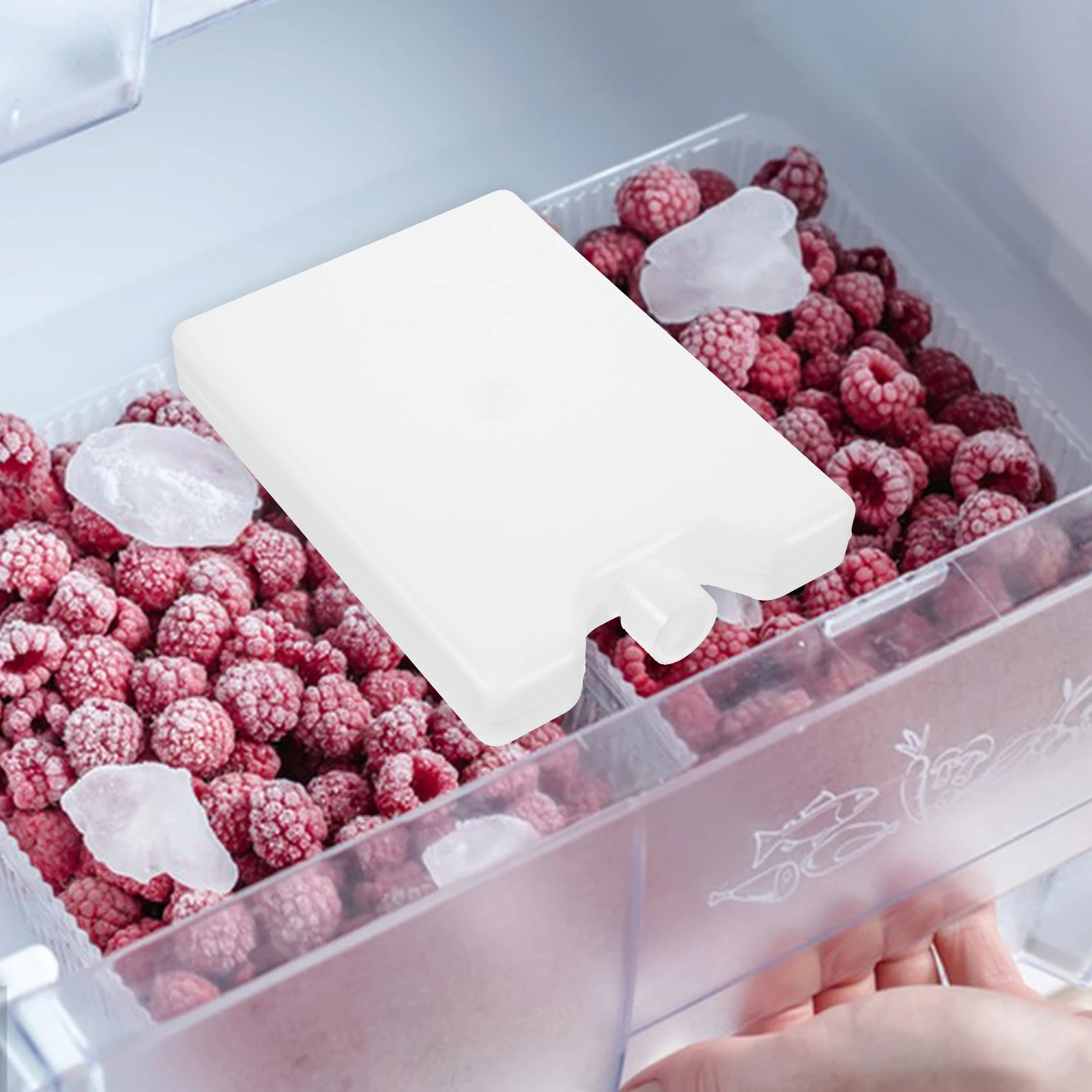 

4 Pcs Blue Ice Packs Refrigerated Fresh Box Hdpe Cube Storage Bin for Freezer Cooling Food Drink Preservation Reusable