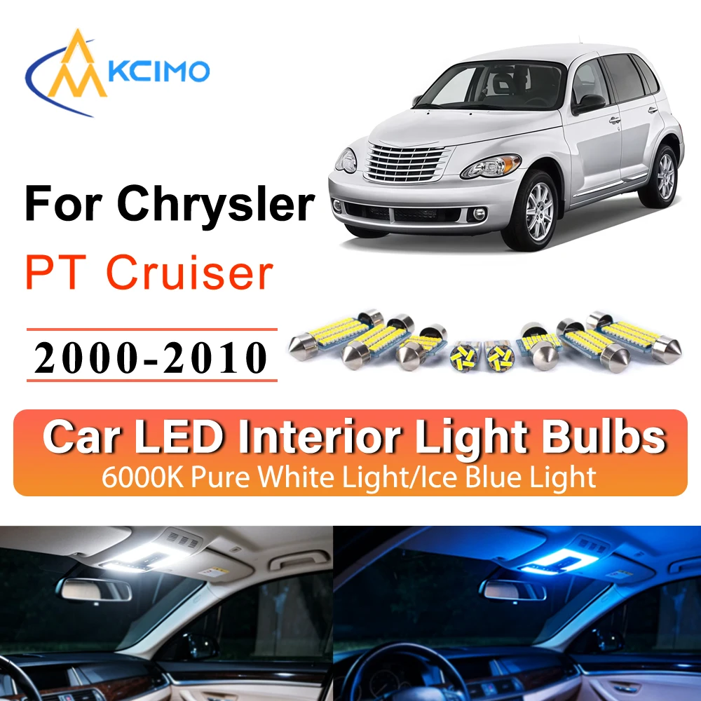 Super Bright Interior Light Kit For Chrysler PT Cruiser 2000-2010 Upgraded LED Dome Map Lamp Footwell Trunk Lamp Car Styling