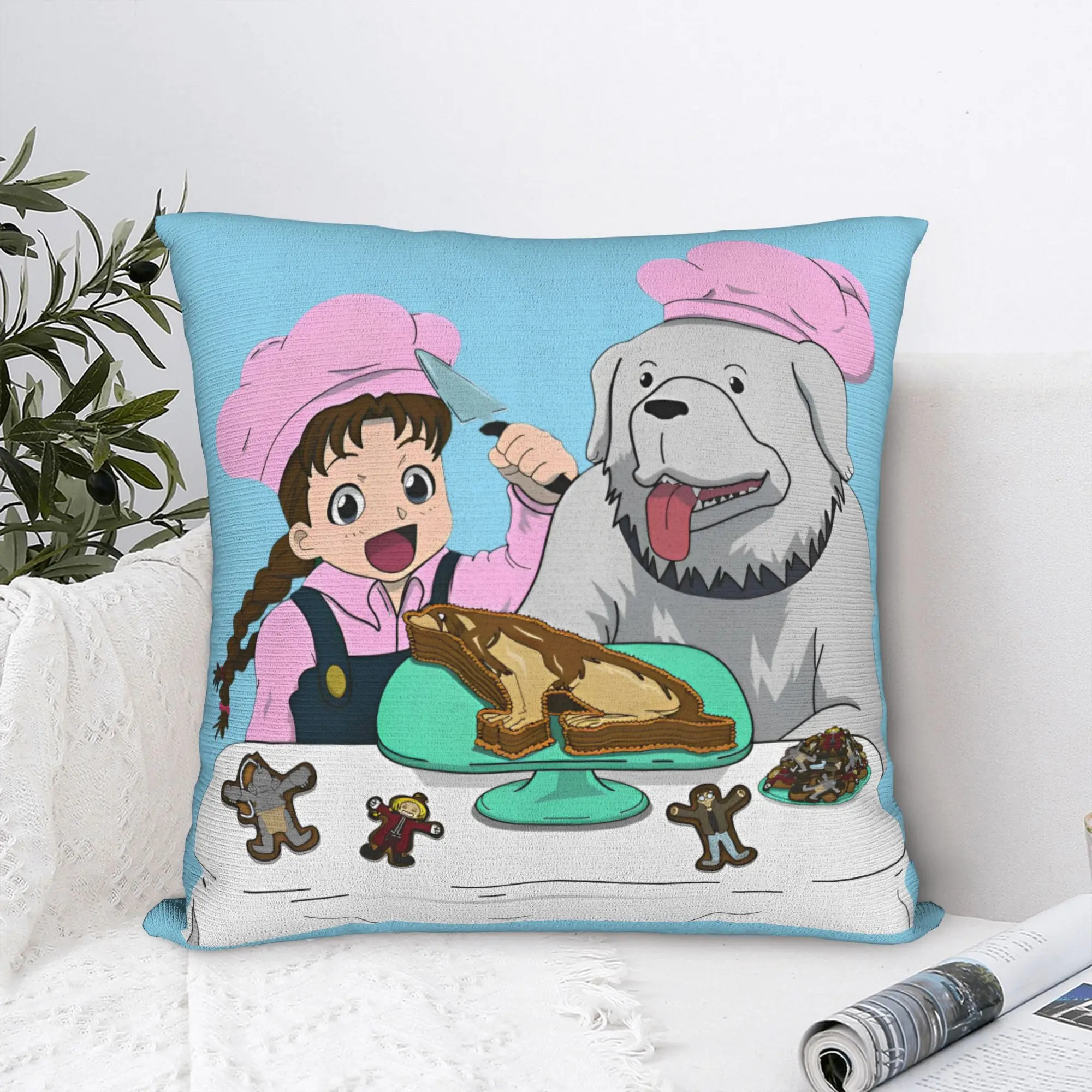 Fullmetal Alchemist Pillowcase Printed Polyester Cushion Cover Decorations Japanese Anime Pillow Case Cover Home Square 45X45cm