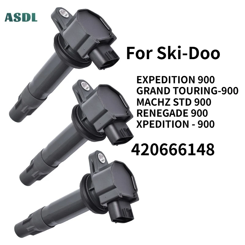 

420666148 Motorcycle Ignition Coil Spark Plug Caps Replace For Ski-Doo EXPEDITION GRAND TOURING MACHZ 900 RENEGADE XPEDITION-900