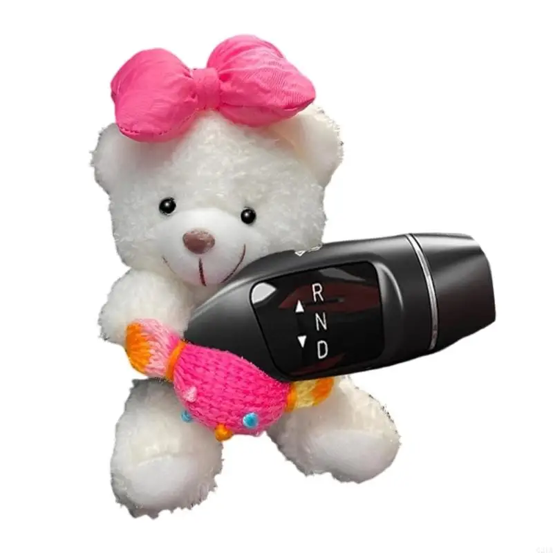 Car Gear Shifting Doll Decorative Steering Column Adornment Plush Bear Accessory For Turn Wiper Mirror