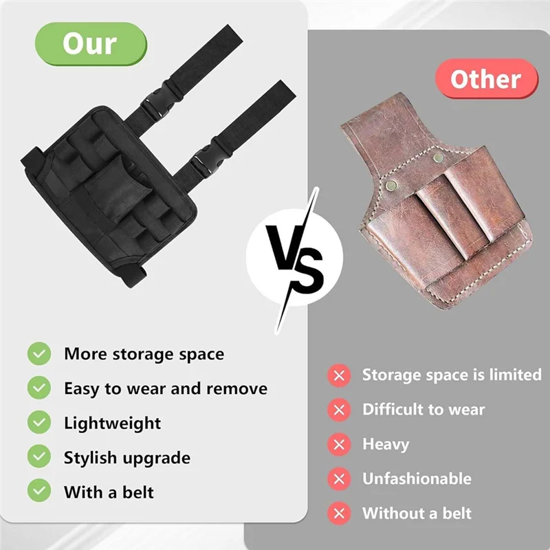 B60A Tool Pouch, Leg Tool Pouch, Multi-Tool Electrician Tools Pouch With Leg Tool Belt Work Bag For Electrician