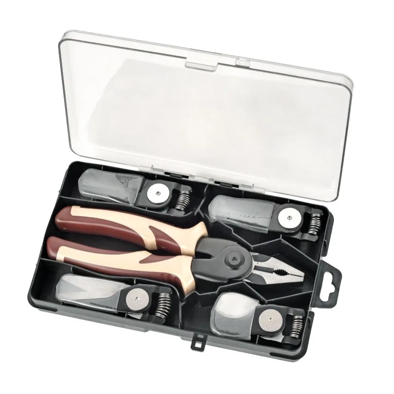 For 5-In-1, Replaceable Pliers Cover, with Cassette and Medium Box, Five Pliers Heads Replaceable