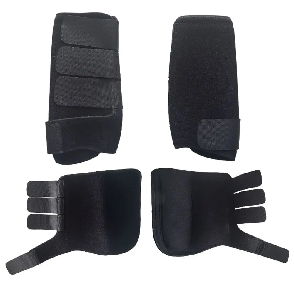 4 pçs/set colorido cavalo botas esportivas conjunto 3 tamanho respirável perna de cavalo envolve fácil de usar confortável frente traseira pernas guarda