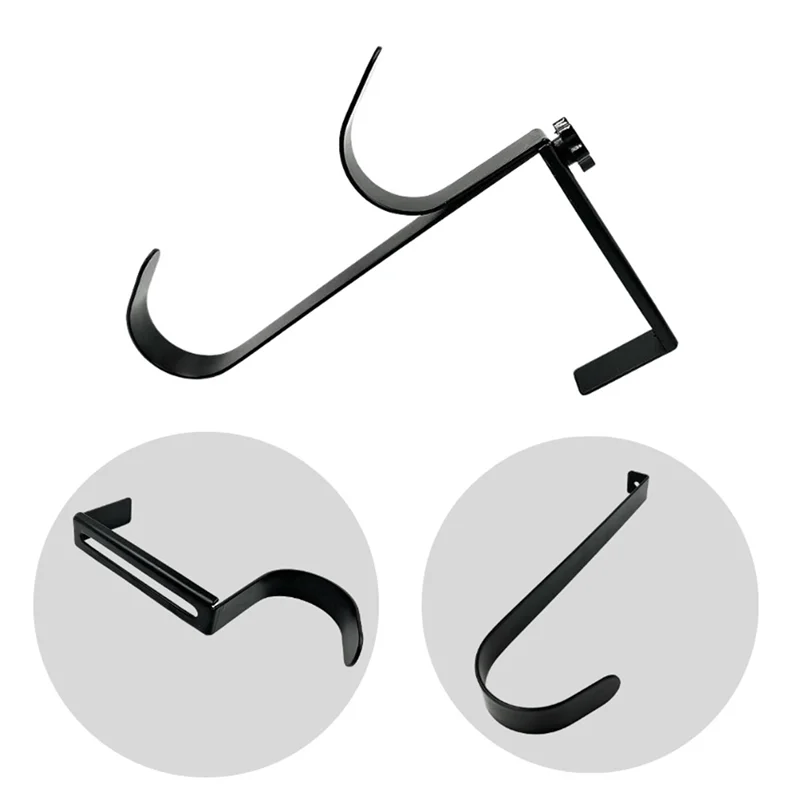 LICE-4PCS colgadores de postes de piscina ajustables ganchos de cerca de Metal soporte de herramientas de piscina para postes telescópicos espumadera red cepillos