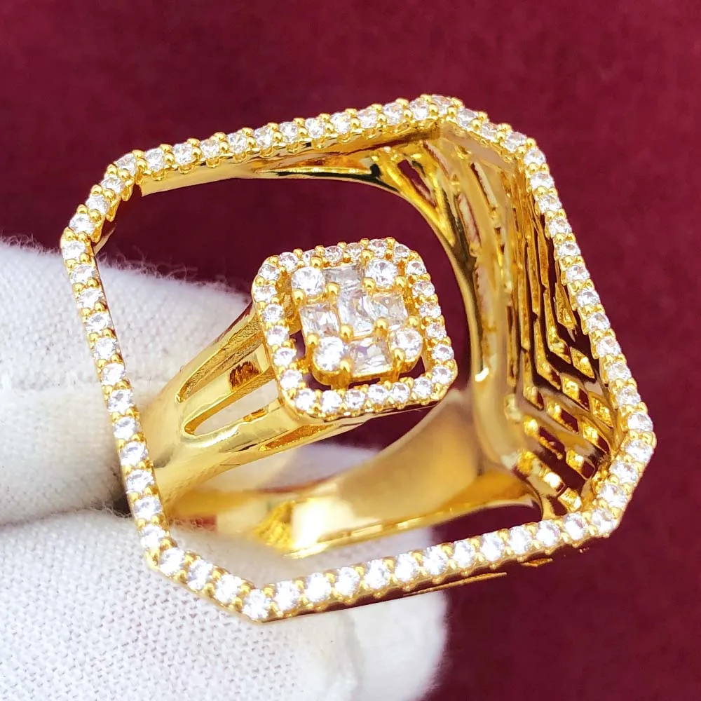 

Missvikki Original Shiny Square Bold Luxury Ring Romantic Trendy Women Anniversary Bijoux Gift Party Show Bridal Wedding Jewelry