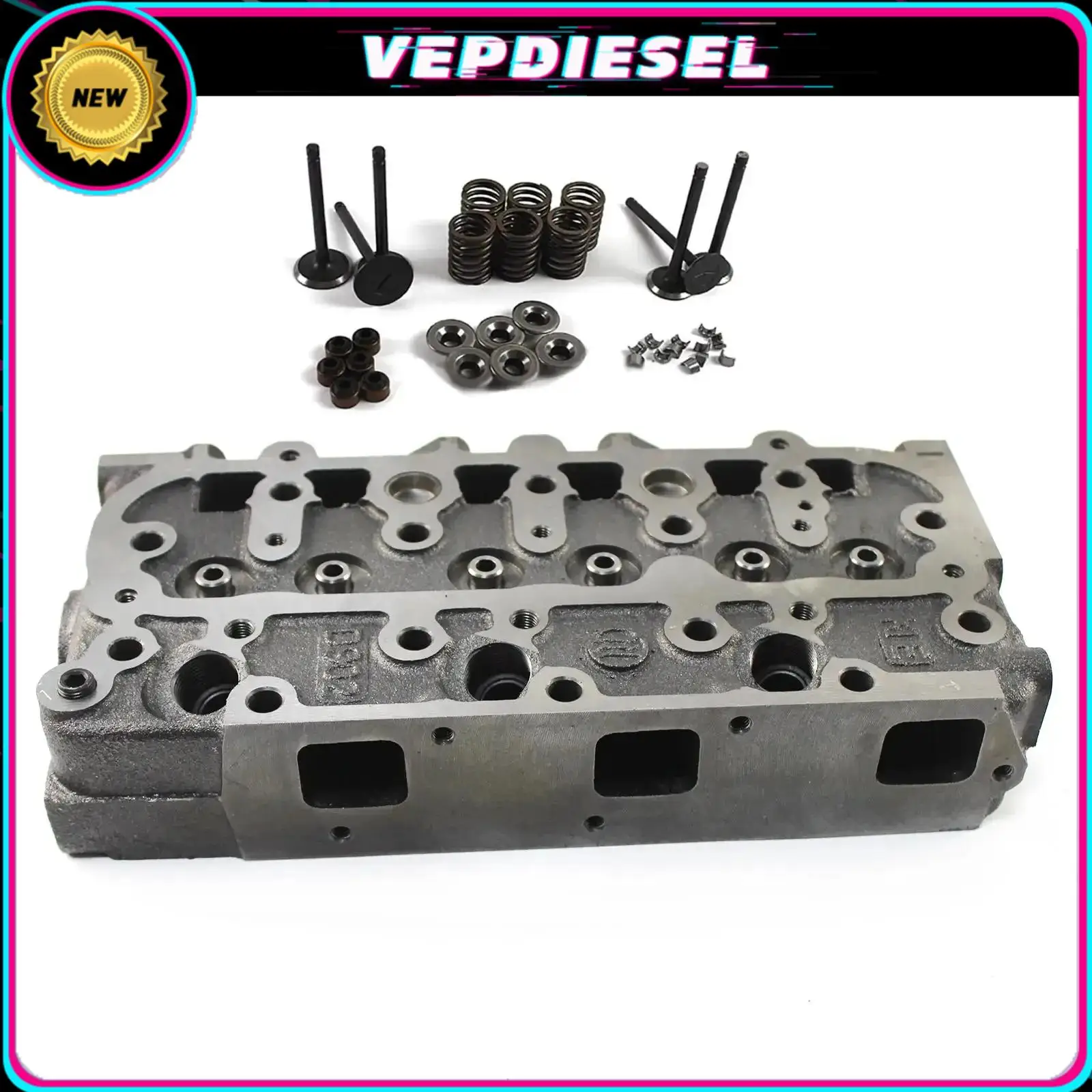 Culata completa del motor D902 D902 con válvulas 1G962-03045 1G962-03046 para Kubota BX2230D BX2350D BX24 BX25 KX41-3 RTV900G
