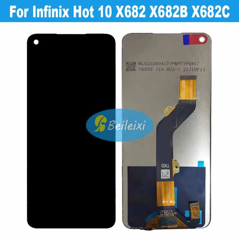 For Infinix Hot 10 X682 X682B X682C LCD Display Touch Screen Digitizer Assembly