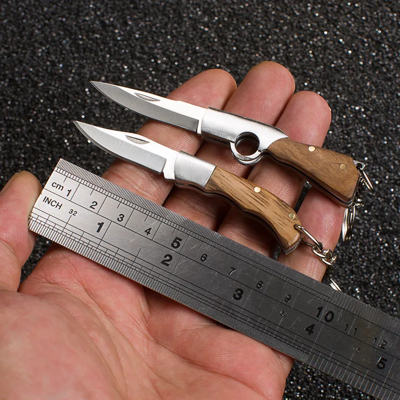 Portable Sharp Mini Knife with Keychain | Lightweight Folding Pocket Knife for Everyday Carry, Camping Outdoor Tool Gift