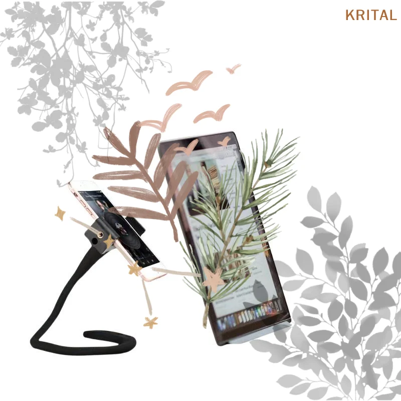 1pc Portable Flexible Cell Phone: Holder Stand Treadmill Spin Bike Stroller Shopping Cart Bed Car Kitchen Desk