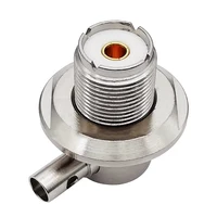 Conector hembra UHF SO239 RF coaxial, engarce para Cable RG58, RG142, LMR195, ángulo recto, niquelado, 50 Ohm, nuevo, 1 unidad