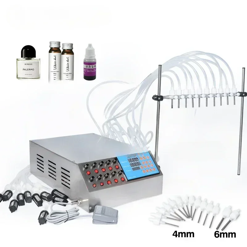 Hot Sales10 Heads Perfume Vial Oral Liquid Filling Machine Peristaltic Pump Filler 50ml Small Bottle Filling Machine