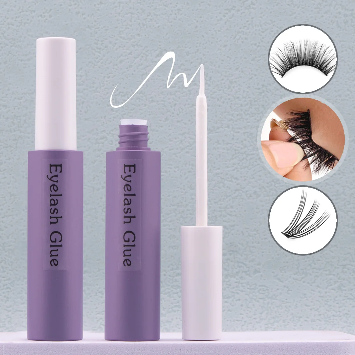 つけまつげ接着剤使い捨てホルムアルデヒドフリー抗アレルギー本物の耐久性のある超粘着性が利用可能