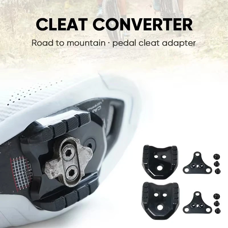 Bike Pedal Cleat Adapter Bicycle Cleat Shose Converter Road Bike Cleat To MTB System Pedal Plates Cleat Stabilizing Adapter