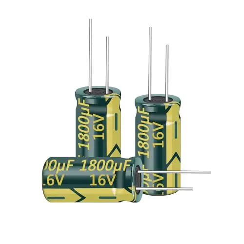 20PCS 16V 1800UF Capacitor 10x20mm(0.39x0.79in) High Frequency Aluminum Electrolytic Capacitors for TV, LCD Monitor, Game