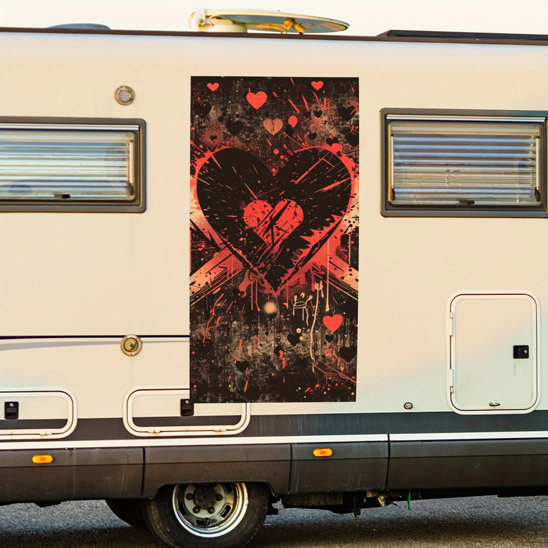 

Broken Heart Blade Car Sticker,Vinyl decal on the side of the motor home, waterproof self-adhesive vinyl sticker on the side of