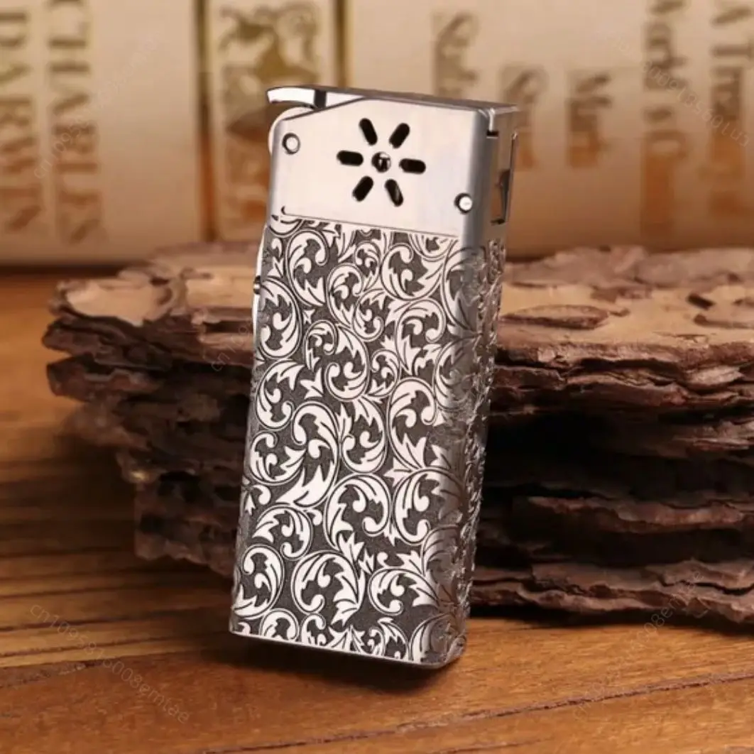 New YU FENG titanium alloy mechanical fuel lighter, flip ignition lighter, cigarette accessories, men's gift
