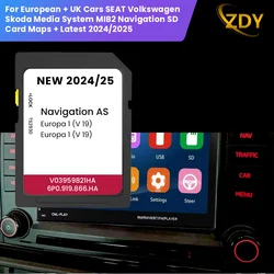 2024 Latest Version Europe + UK FOR SEAT Volkswagen Skoda Media System MIB2 Navigation SD Card