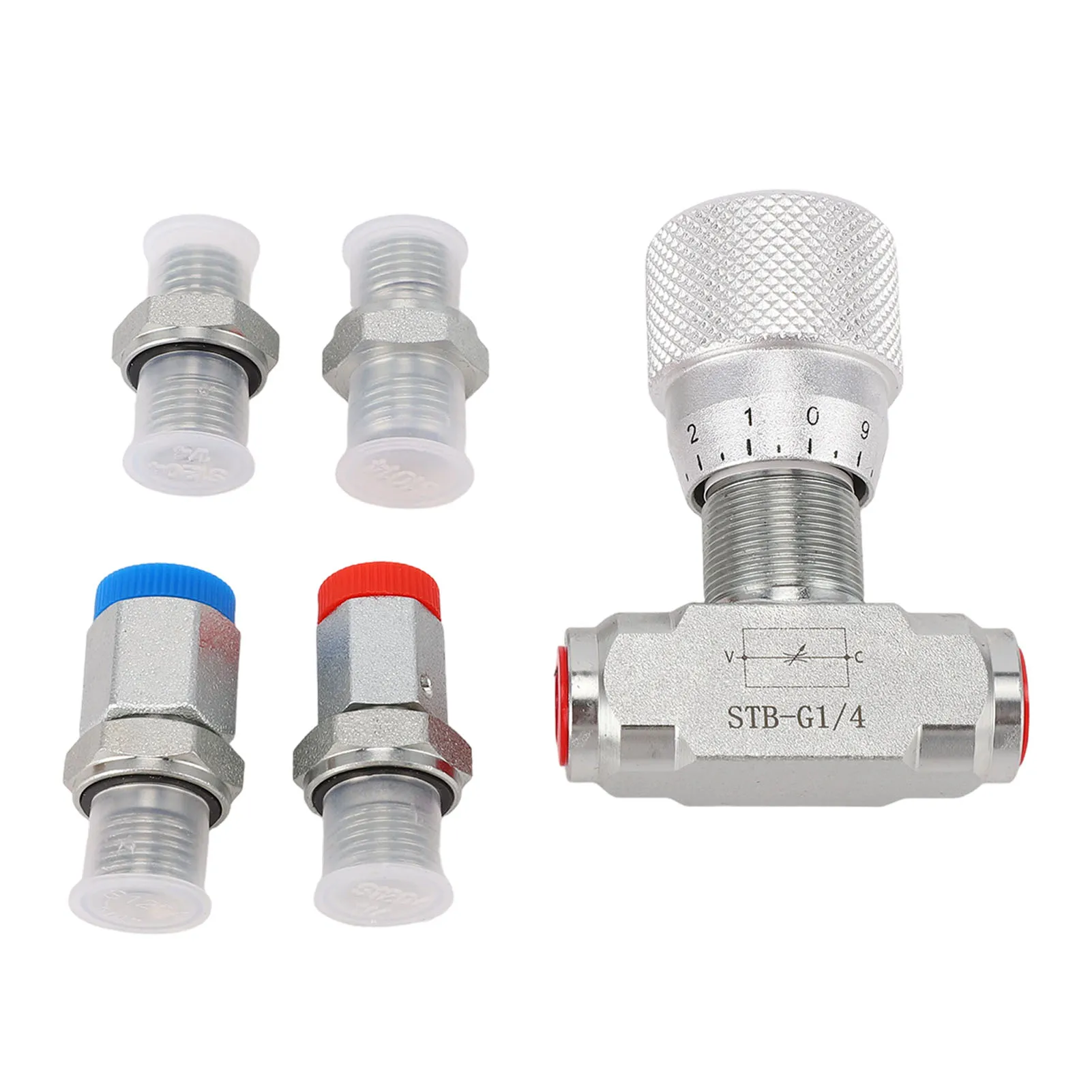 

G1/4 Hydraulic Flow Control Valve Bidirectional Restrictor Valve for 0.8-2 Ton Mini Excavators