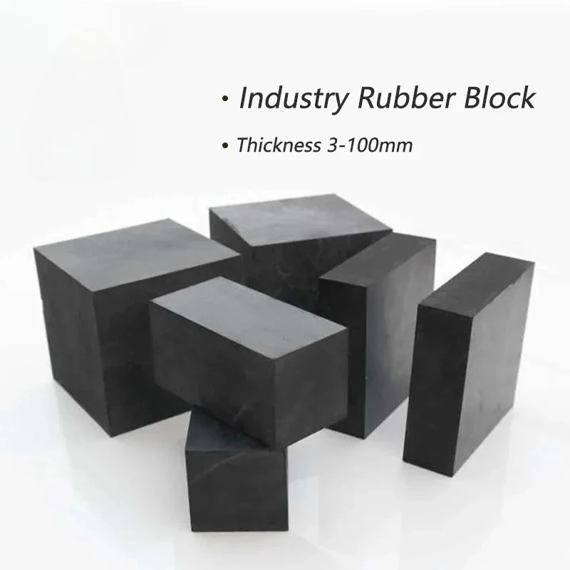 Thickness 3-100mm Black Industry Rubber Block Elastic Anti Slip Damping Gasket Shockproof Pad Wear Resistant