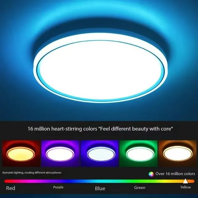 

Intelligent Ceiling Light Circular LED Lights WIFI Bluetooth RGBCW Dimming Color Matching for Bedroom Living Room Colorful Decor