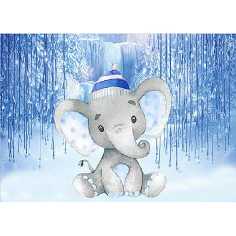 Wild One-Fondo de fotografía de elefante para fiesta de recién nacido, accesorios de 1er cumpleaños de cien días, animales, WP-23 de estudio fotográfico