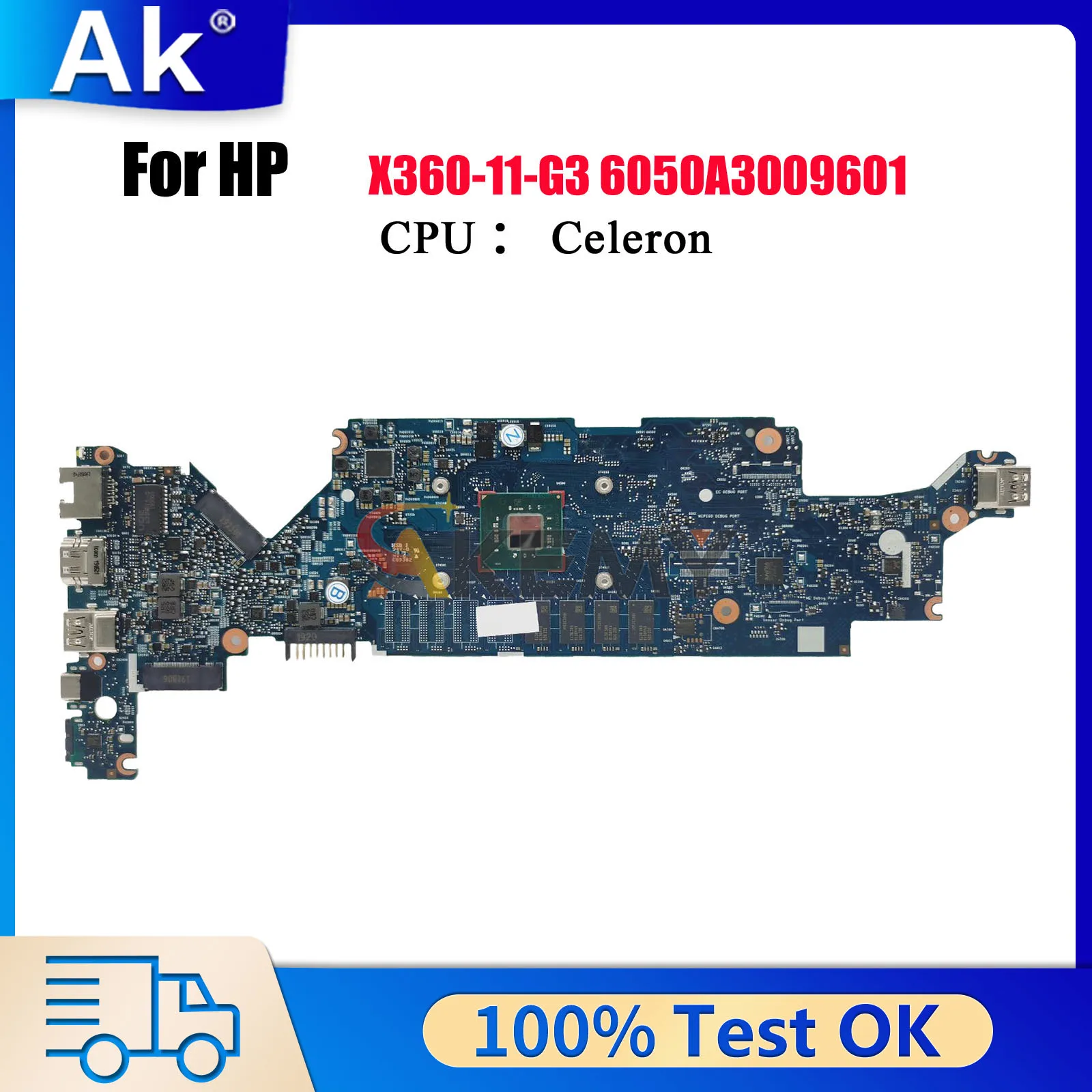 

6050A3009601 для ноутбука HP ProBook X360 11 G3, материнская плата L43772-601 L43774-601 с процессором N4000 N4100, 4 ГБ ОЗУ, 100% полностью протестировано