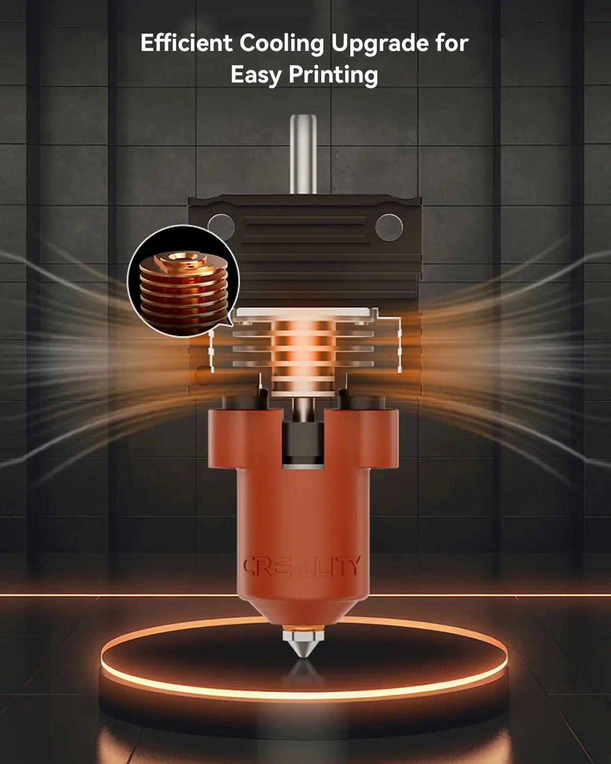 Creality Offizielles K1-Upgrade-Keramik-Heizblock-Set, Einhorn-Schnellwechsel-Düsen-Set, unterstützt 300 ° C-Temperatur (mit Schnalle) – Detail 4