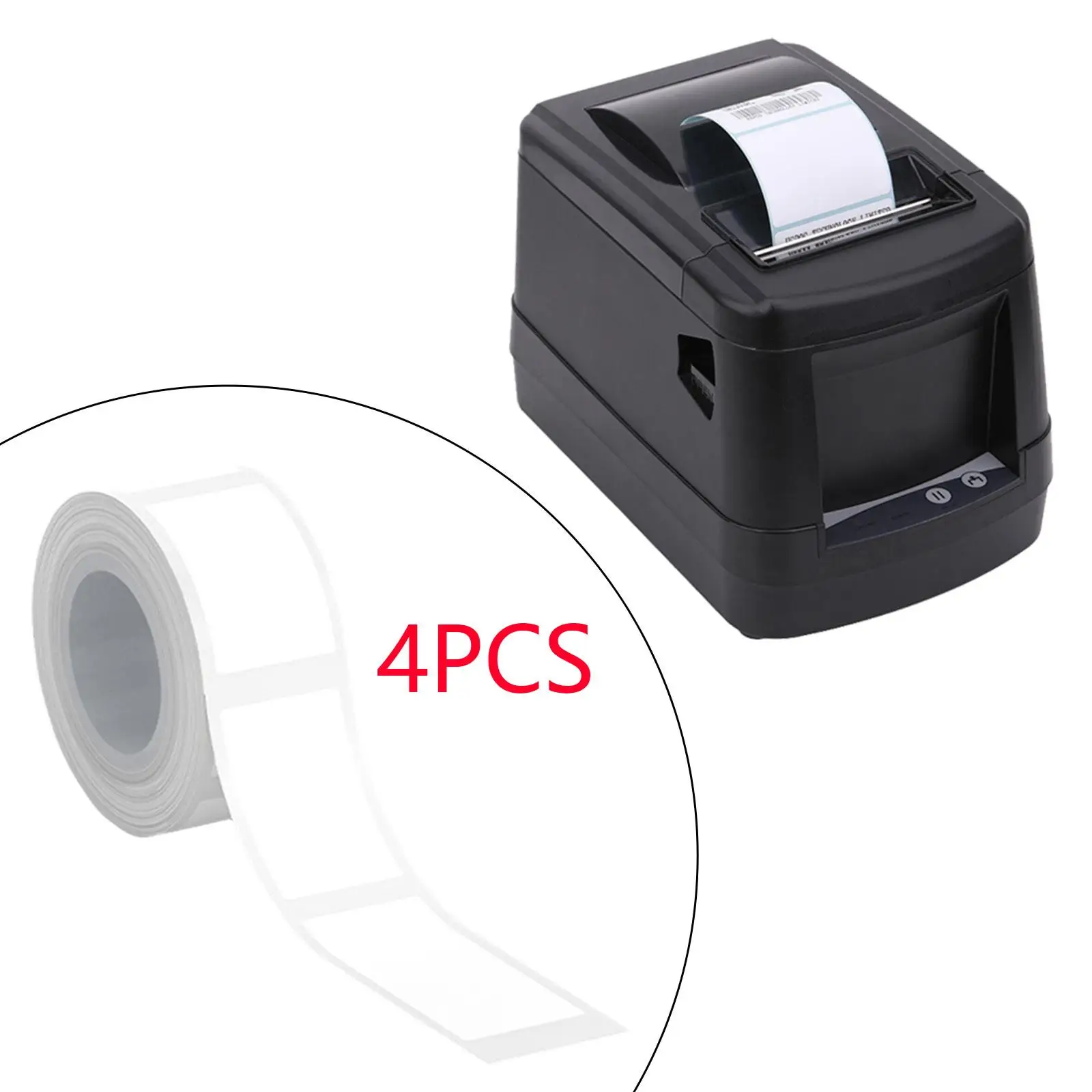 4 Pieces Thermal Label Thermal Stickers Fanfold Self Adhesives Thermal Printer