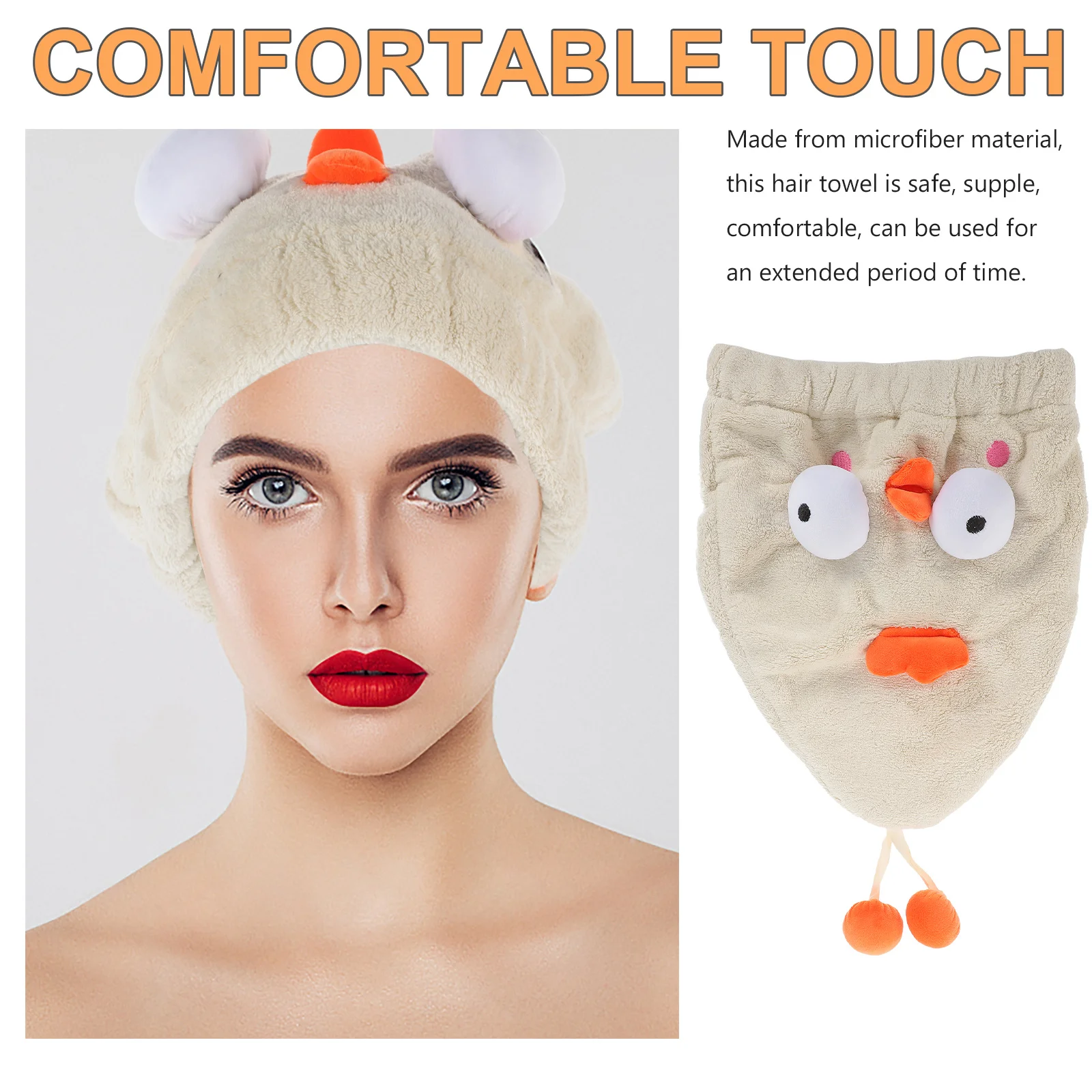 

Fast Drying Hair Towel Cap Soft Comfortable Microfiber Turban for Wet Hair Easy Wear No Tie Design Ideal Gift for Her