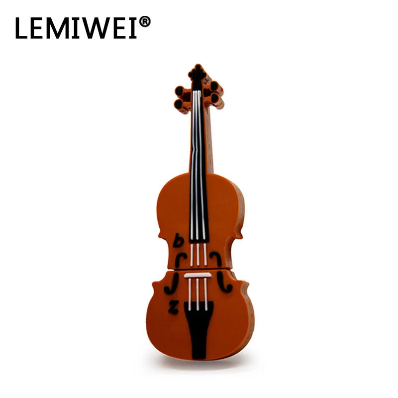 Reboto Hoạt Hình 64GB Đáng Yêu Nhạc Cụ Đàn Vĩ Cầm Lưu Ý Đèn LED Cổng USB 4GB 8GB 16GB 32GB USB 2.0 USB