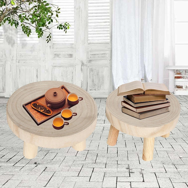 Factory Direct for Paulownia Chinese-style Solid Wood Stool Antique Round Stool