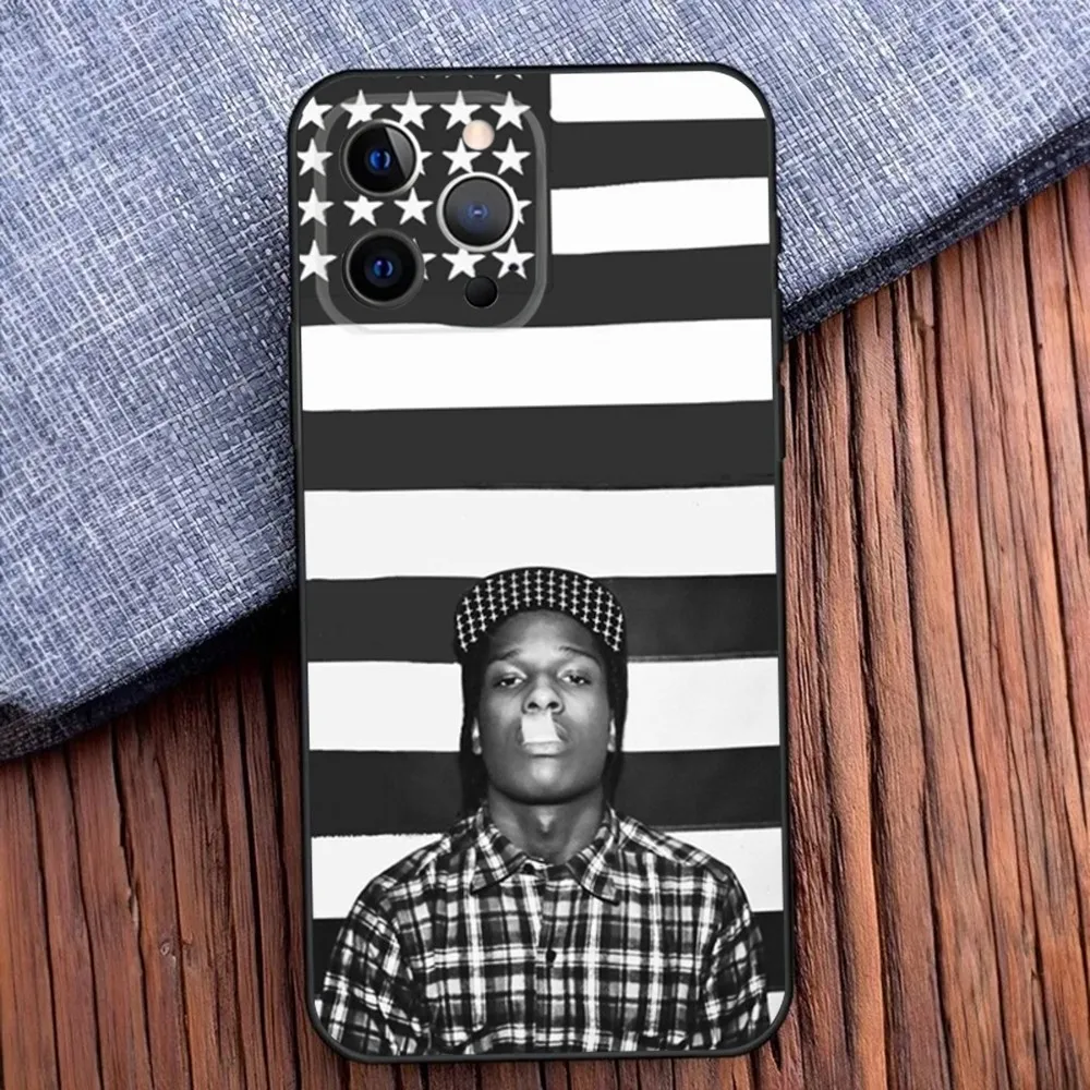 American Rapper A-ASAP Phone Case For iPhone 16,15,14,13,12,11,Pro,X,XS,Max,XR,Plus,Mini R-Rocky Soft Black Cover