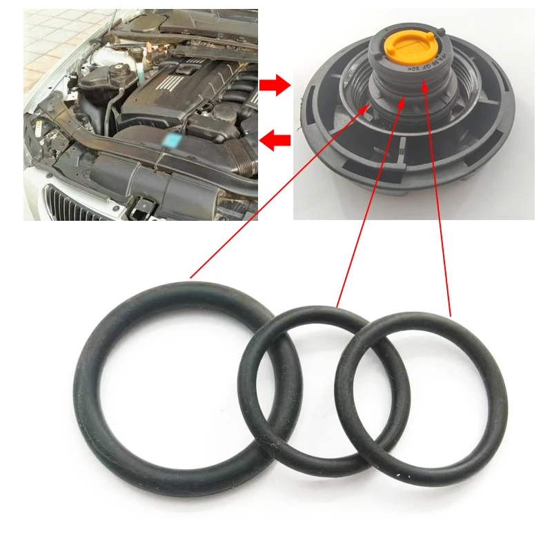 Coolant Expansion Tank Cap Seal Ring For BMW 330i E90 330Xi E90 2006