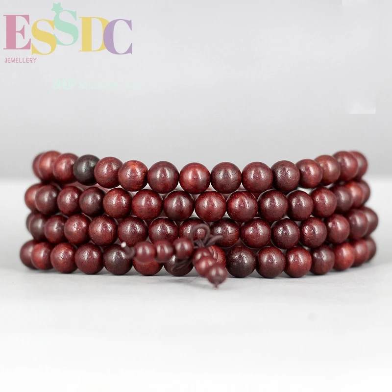 Wholesale 10Pcs Zambian Natural Blood Sandalwood Beads  Fashion  108 Prayer Bracelet or Necklace DIY Men's Jewelry