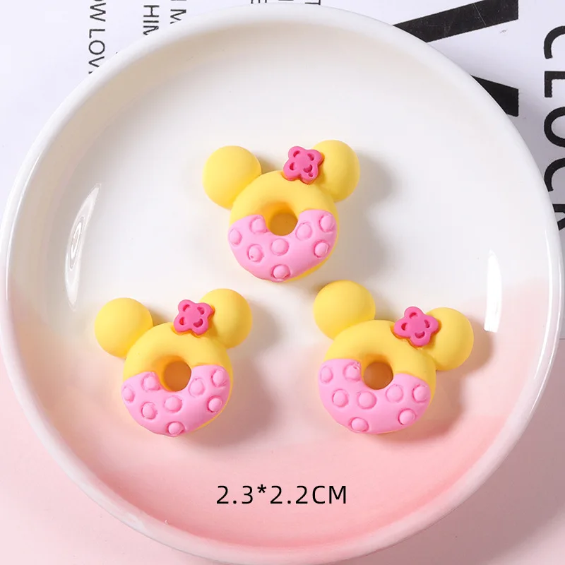 10Pcs Mini Cartoon Ice Cream, Doughnuts Series Back Resin Cabochons Scrapbooking DIY Jewelry Craft Decoration Accessorie