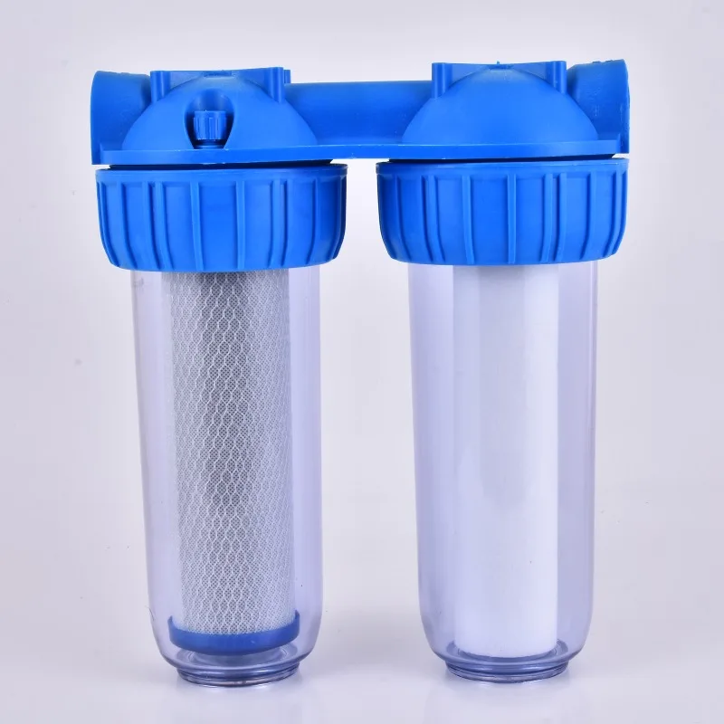 10 inch secondary double-stage transparent bottle pre-filter household kitchen tap water pipe filter water purifier