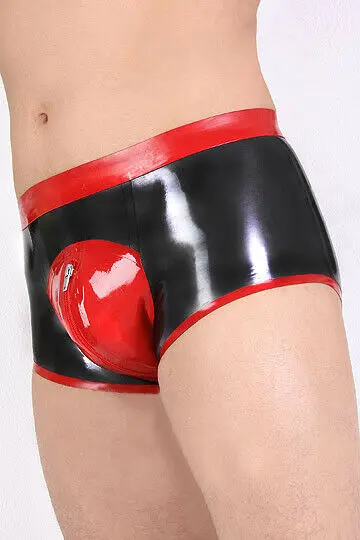 

100% latex shorts rubber swimsuit sport club black cortch zip boxer 0.4mm xs-xxl Gummi